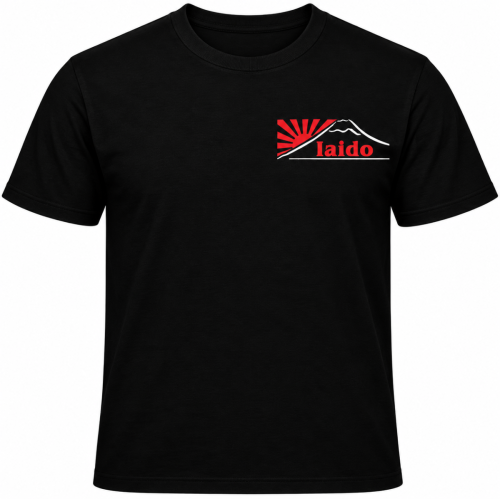 Iaido Martial Arts T-Shirt – Japanese Rising Sun & Mount Fuji Design